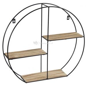 Wallhanger Iverness Round M 43x15x42 cm zwart industrieel wandrek